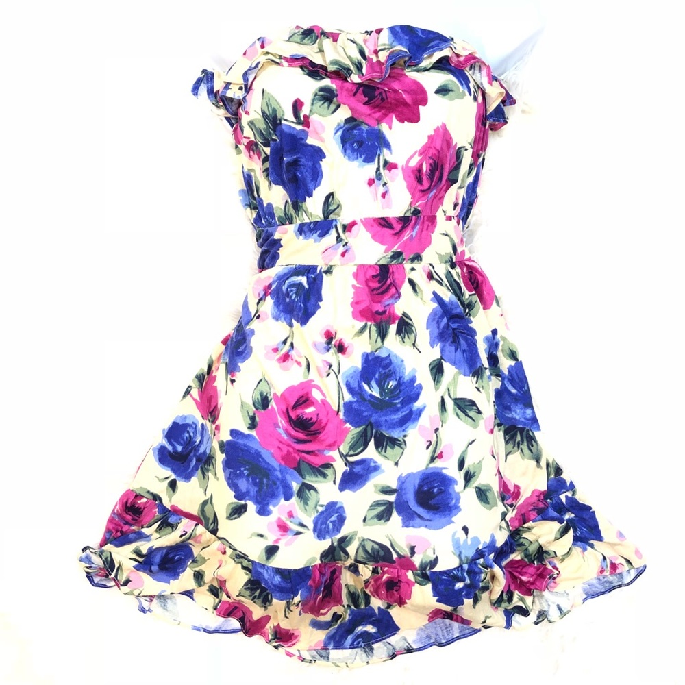 Forever 21 Watercolor Floral Print Dress S